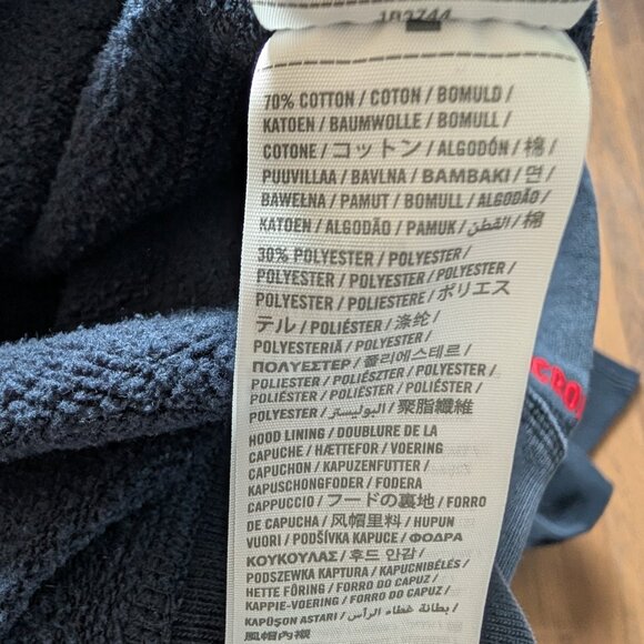 Abercrombie & Fitch Men's Muscle fit Hoodie Navy & Red Size M 1892 logo Y2K - Picture 13 of 13